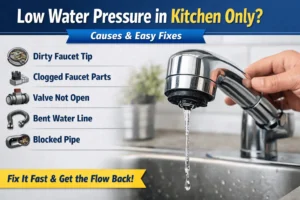 Low water pressure in kitchen only