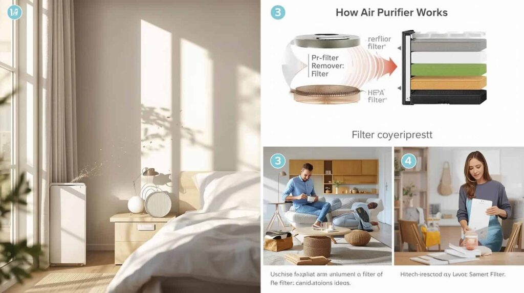 How Levoit air purifier filtration system works